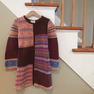 Hanna Anderson Holiday Patchwork Sweater Dress
